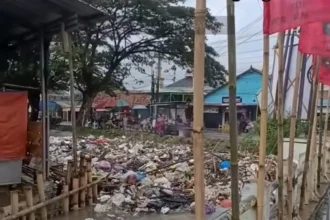 Sampah Menumpuk di Jembatan Bulusari Sayung, Bendera Parpol Dinilai Perparah Kesan Kumuh